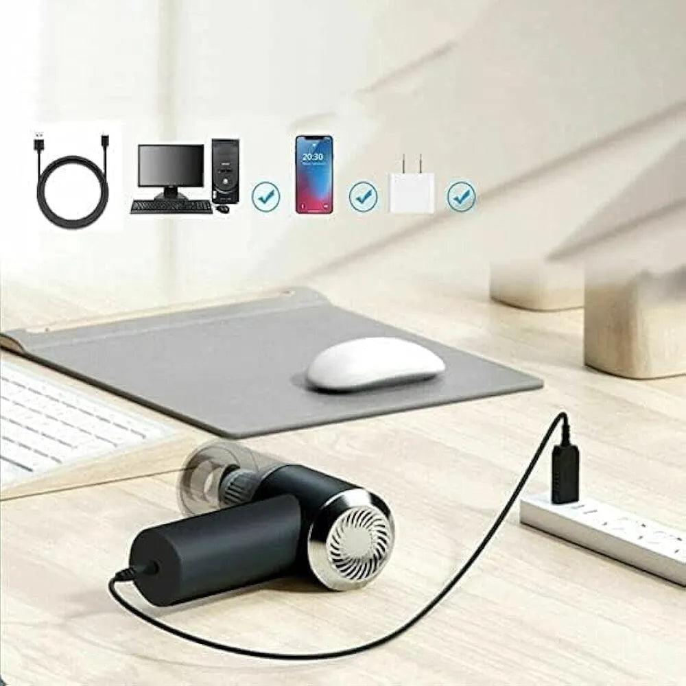 2 in 1 Vacuum Cleaner-Handheld Vacuum Car Cleaner Air Duster Wireless Rechargeable Home