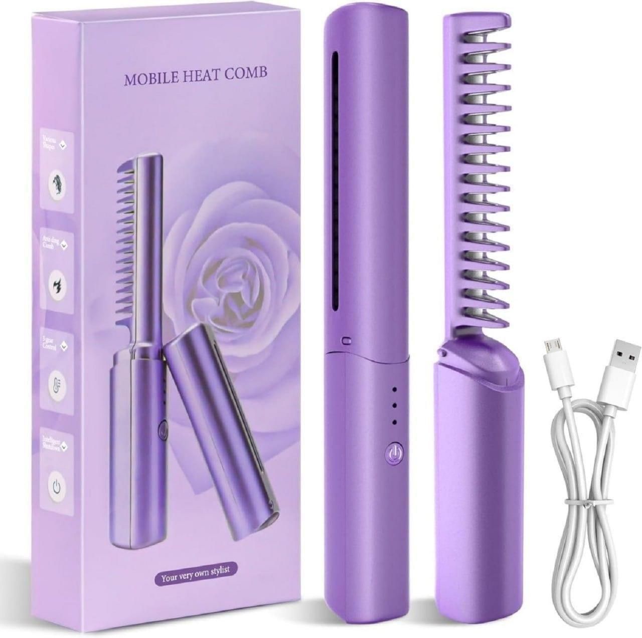 Portable Mini Hair Straightener – Cordless & Rechargeable