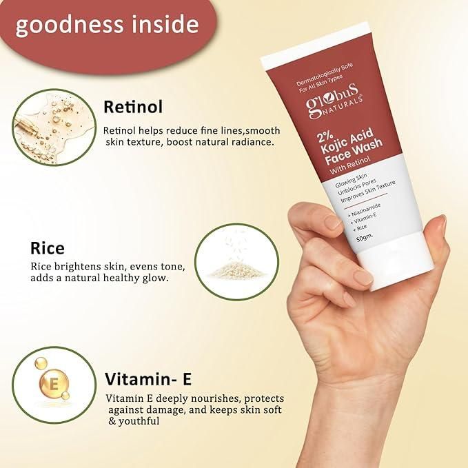 Kojic Acid Facewash 125 Gm (Buy 1 Get 1 Free)