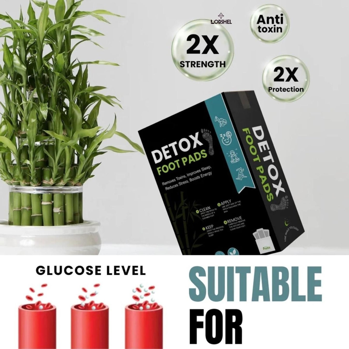 Detox Foot Pads Overnight Toxin Reduction (Pack of 20)BUY10+GET10 Free